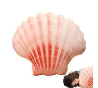 Shell Pillow - Inspired Design, Coastal Sea Style | Creative Foam Filled Ornament, Embroidered Lounge Rest Accessory, Ideal for Home Office or Living Room Sofa Seating