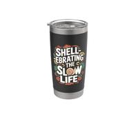 Shell regañando la vida lenta - Caracol divertido Vaso térmico de acero inoxidable de doble pared