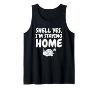 Shell: Sí, me quedo en casa, Linda Fiesta introvertida con Tortugas Camiseta sin Mangas