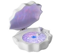 Shell Speaker, Wave Sound Music Player, Adjustable Ambient Cover Light, Cozy Mood Lighting Speakers for Bedroom, Interactive Relaxation, Home Parties, Meditation, Beach Vibes Blue, Púrpura,