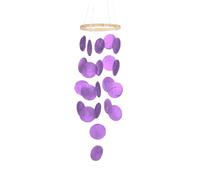 Shell Wind Chimes - Decoración costera de Windchime | Ornamento Hangovole Boho Sounding Soothing For Girls Beach Beach Home Porch Porch Garden Patio Decoraciones Costeras Y Otros