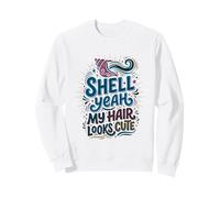 Shell Yeah Beach Mermaid Girl Summer Sudadera