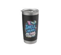 Shell Yeah Beach Mermaid Girl Summer Vaso térmico de acero inoxidable de doble pared