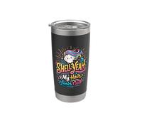 Shell Yeah Beach Mermaid Girl Summer Vaso térmico de acero inoxidable de doble pared