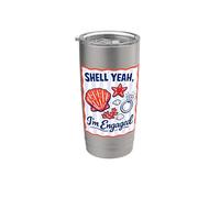 Shell Yeah I'm Engaged Getting Married Bride Vaso térmico de acero inoxidable de doble pared
