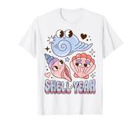 Shell Yeah Seashell Pun Beach Vacation Coastal Humor Camiseta