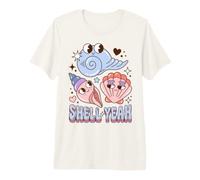 Shell Yeah Seashell Pun Beach Vacation Coastal Humor Camiseta Premium