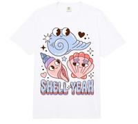 Shell Yeah Seashell Pun Beach Vacation Coastal Humor Comfort Colors Adult Heavyweight T-Shirt