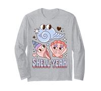 Shell Yeah Seashell Pun Beach Vacation Coastal Humor Manga Larga