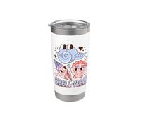 Shell Yeah Seashell Pun Beach Vacation Coastal Humor Vaso térmico de acero inoxidable de doble pared