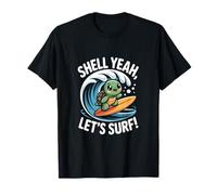Shell Yeah, Vamos a Surfear, Linda Puesta de Sol en Forma de Tortuga Camiseta