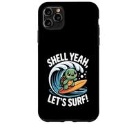 Shell Yeah, Vamos a Surfear, Linda Puesta de Sol en Forma de Tortuga Carcasa para iPhone 11 Pro MAX