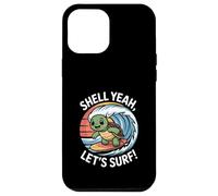 Shell Yeah, Vamos a Surfear, Linda Puesta de Sol en Forma de Tortuga Carcasa para iPhone 12 Pro MAX