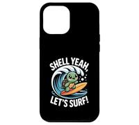 Shell Yeah, Vamos a Surfear, Linda Puesta de Sol en Forma de Tortuga Carcasa para iPhone 12 Pro MAX