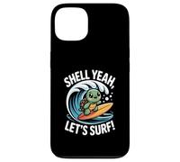 Shell Yeah, Vamos a Surfear, Linda Puesta de Sol en Forma de Tortuga Carcasa para iPhone 13