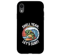 Shell Yeah, Vamos a Surfear, Linda Puesta de Sol en Forma de Tortuga Carcasa para iPhone XR
