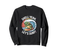 Shell Yeah, Vamos a Surfear, Linda Puesta de Sol en Forma de Tortuga Sudadera