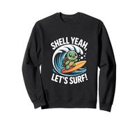 Shell Yeah, Vamos a Surfear, Linda Puesta de Sol en Forma de Tortuga Sudadera