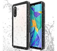 ShellBox Funda Protectora Extreme Compatible con Huawei P30, Cuerpo Completo, Resistente al Agua 360°, IP68, protección contra caídas de hasta 3 m, Pantalla táctil antiarañazos, Borde Negro.