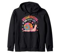 Shellebrating The Slow Life Rainbow Caracol Floral Sudadera con Capucha