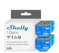 Shelly 1 Gen4- Interruptor de relé inteligente,1 canal de 16 A, con conexión inalámbrica a distancia y sin potencial para el hogar, no requiere hub, Alexa, Apple HomeKit y Google Home, Zigbee & Matter