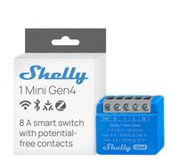 Módulo Shelly 1 Mini Gen4 Azul Wi-Fi Bluetooth Zigbee Matter 8A/240V Relé Compacto