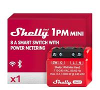 Shelly 1PM Mini Gen3 - Módulo para Interruptor de 1 botão com Monitorização de Energia WiFi/BT