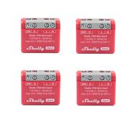 Shelly 1PM Mini Gen4 - Interruptor de relé inteligente con wifi, 1 canal, 8 A, medición de potencia, domótica, no requiere hub, Alexa, Apple HomeKit y Google Home, Zigbee y Matter (4 unidades)