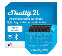 Shelly 2L Gen3 - Módulo Interruptor para Automação WiFi 2 Canais Sem Neutro