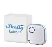 Shelly BLU Button 1, Botón Blanco Bluetooth De Acción y Escena, Automatización Del Hogar, iOS Android App, Hub No Requerido, Larga Duración De Batería, Indicador LED, Zumbador, Amplia Gama