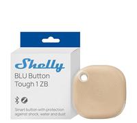 Shelly BLU Button Tough 1 ZB Moca- Botón inteligente Zigbee y Bluetooth para Control de domótica, Multi Resistencia IP64, Cifrado avanzado y Control inalámbrico