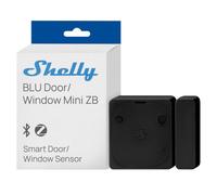Shelly BLU Door/Window Mini ZB Negro - Mini Detector de Apertura | Puerta y ventana, Zigbee y Bluetooth, Sensor de inclinación y luminosidad, Pila de 5 años