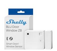 Shelly BLU Door/Window ZB Blanco - Sensor Puertas y Ventanas Zigbee y Bluetooth, Detector inalámbrico Apertura/Cierre, Sensor de luz, Batería de 2 años y Control por aplicación