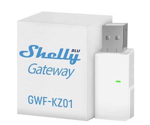 Shelly BLU Gateway - Pasarela Bluetooth a Wi-Fi con Conector USB-A, Inalámbrico, App iOS y Android, Requerido, Repetidor Wi-Fi, Alcance de 20 a 30 m, No Hub Requerido