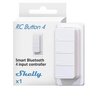 Shelly BLU RC Button 4 - Mando Bluetooth para Domótica, Botón con Soporte magnético, Acciones y Escenas, Batería de hasta 2 Años, Multiclic, Compatible con Home Assistant