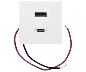 Shelly Carregador USB 20W (USB-A + USB-C) para Suporte de Wall Display - Shelly USB Charger para Wall Display Stand Branco
