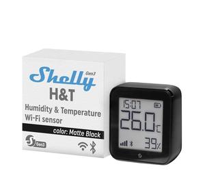 Shelly Detector Humedad Y Temperatura Gen3 Matte Black