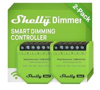 Shelly Dimmer Gen3 - Regulador de intensidad inteligente WiFi, domótico, luces regulables, tiras LED, sin cable neutro, horarios inteligentes, sin concentrador requerido, iOS y Android, Alexa y Google