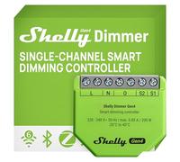 Shelly Dimmer Gen4 - Módulo regulador de luz LED inalámbrico 150 W, Zigbee, Wi-Fi y Bluetooth, con Matter, Sin neutro, Control remoto por la app Shelly o por Alexa, Siri, Google y SmartThings
