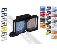 Shelly Dual - Soporte para carril para 18 shellys: 1 Gen3,1PM Gen3,2PM Gen3,i4 Gen3,Plus 1,Plus 1PM,Plus 2PM,Plus i4,Plus 0-10V Dimmer,Wave 1,Wave 1PM,Wave 2PM, Wave Shutter,Wave i4 (negro-Prime)