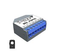 Shelly EM Medidor de Energía WiFi con 1 Pinza 50A | Monitoreo Doble de Consumo | Historial 365 Días | Compatible con Alexa, Google Home | Sin Hub | Control Inteligente para Hogar y Oficina