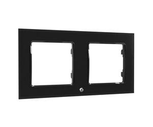 SHELLY HOME SHELLY ACCESSORIES "WALL FRAME 2" WANDTASTER RAHMEN 2-FACH SCHWARZ