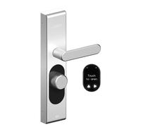 LOQED Touch Smart Lock Plateado - Cerradura inteligente con cilindro europeo, W-Fi, Bluetooth, Accesso remoto táctil sin llave y con Código, Control de Aplicación, Alta seguridad, Alexa, Google Home