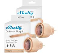Shelly Outdoor Plug S Gen3 - Enchufe inteligente para exteriores, IP44, certificado mate, 12 A, 2500 W, iluminación exterior, medición de potencia, automatización exterior, Alexa, Google
