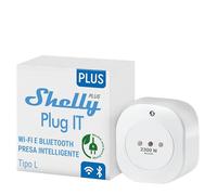Shelly Plug IT Plus - Enchufe funciona con Alexa & Google Home, toma de corriente programable con control por voz, Bluetooth y dispositivo Wi-Fi para automatizar dispositivos de medición de energía