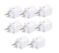 Shelly Plug M Gen3 Blanco - Enchufe inteligente Matter y Wi-Fi | 13A (3000W) Tipo F, con Medición del consumo eléctrico, Compatible con Alexa, Google, Home, Apple Homekit - Pack de 8