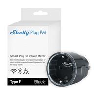 Shelly Plug PM Gen3 Negro - Enchufe inteligente Wi-Fi 16 A (3680 W), Con medición del consumo eléctrico, No requiere hub, Alertas de sobrecarga, Contról de aplicación, Alexa y Google Home