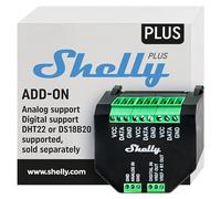 Shelly AddOn Plus - Módulo AddOn Plus para Sensores de Estado e Temperatura