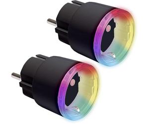 Shelly Plus Plug S Twin Pack - Intelligent Socket Works with Alexa & Google Home, Programmable with Voice Control, Bluetooth; Wi-Fi Device for Automating Devices, Black