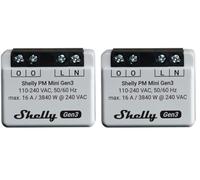 Shelly Plus PM Mini Gen 3 Interruptor inalámbrico Wi-Fi, Bluetooth (Paquete de 2)